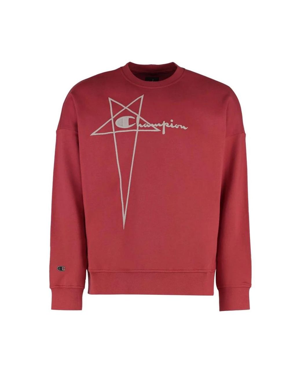 Rick Owens Crewneck Sweatshirt in het Red voor heren