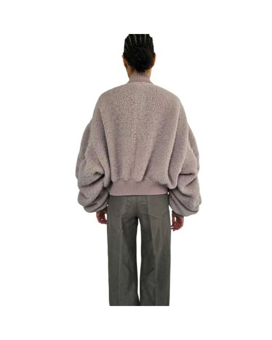 Rick Owens Brown Faux Fur & Shearling Jackets