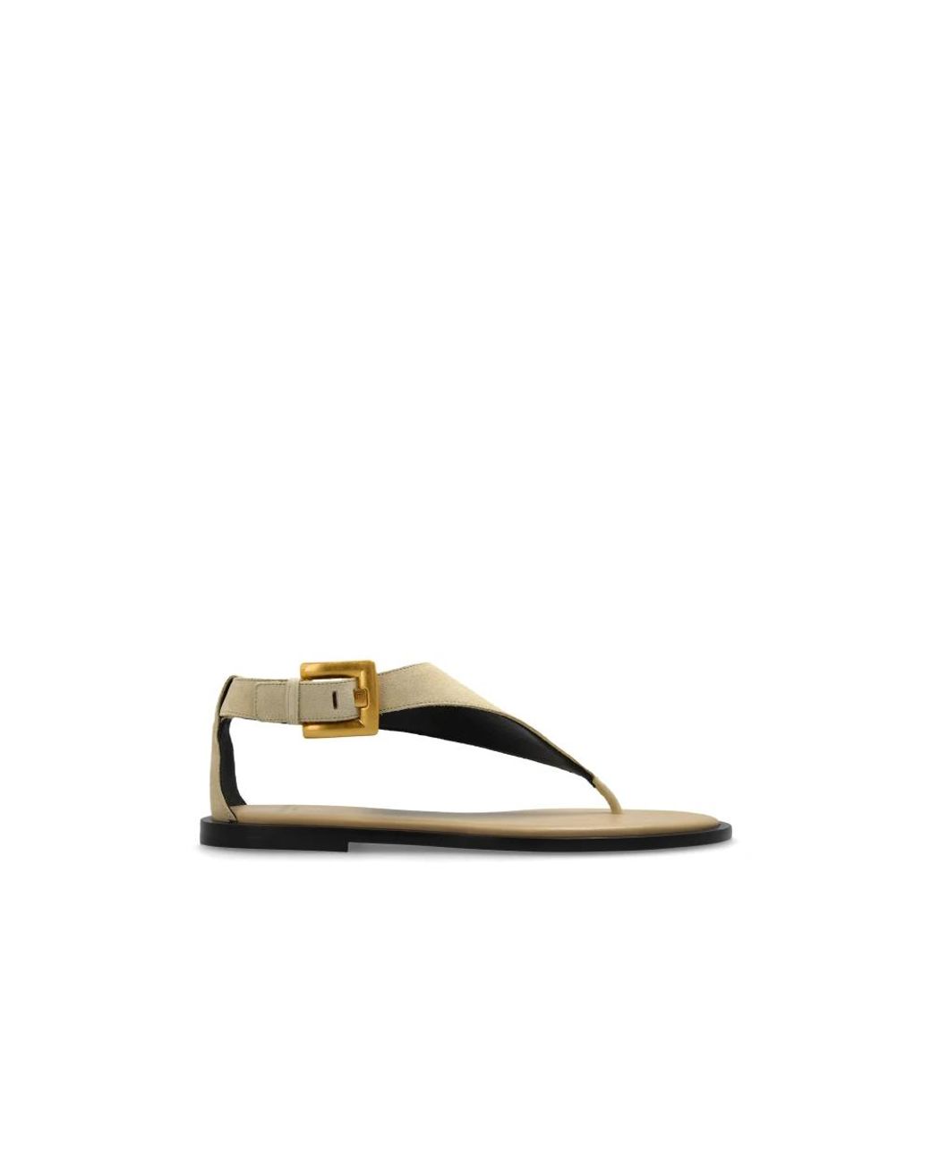 Flat Sandals di Balmain in Brown