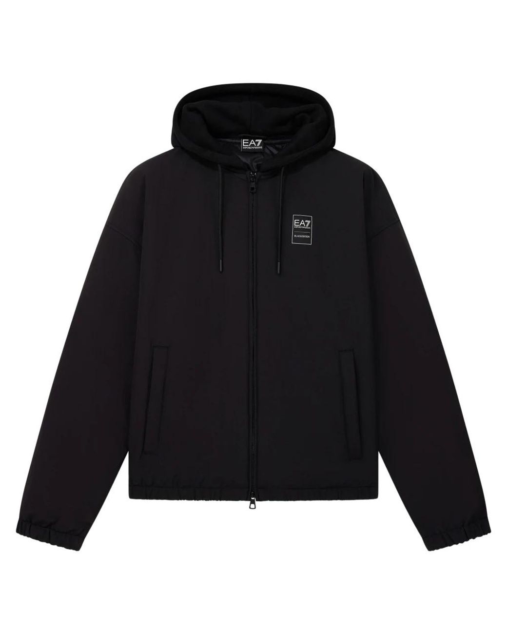 EA7 Black Zip-Throughs for men