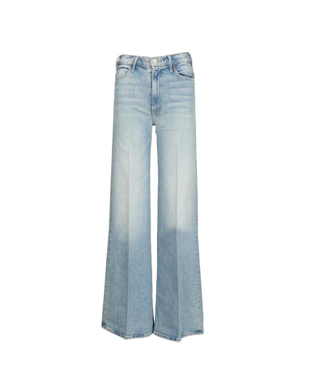 Mother Hustler Roller Sneak Jeans in het Blue