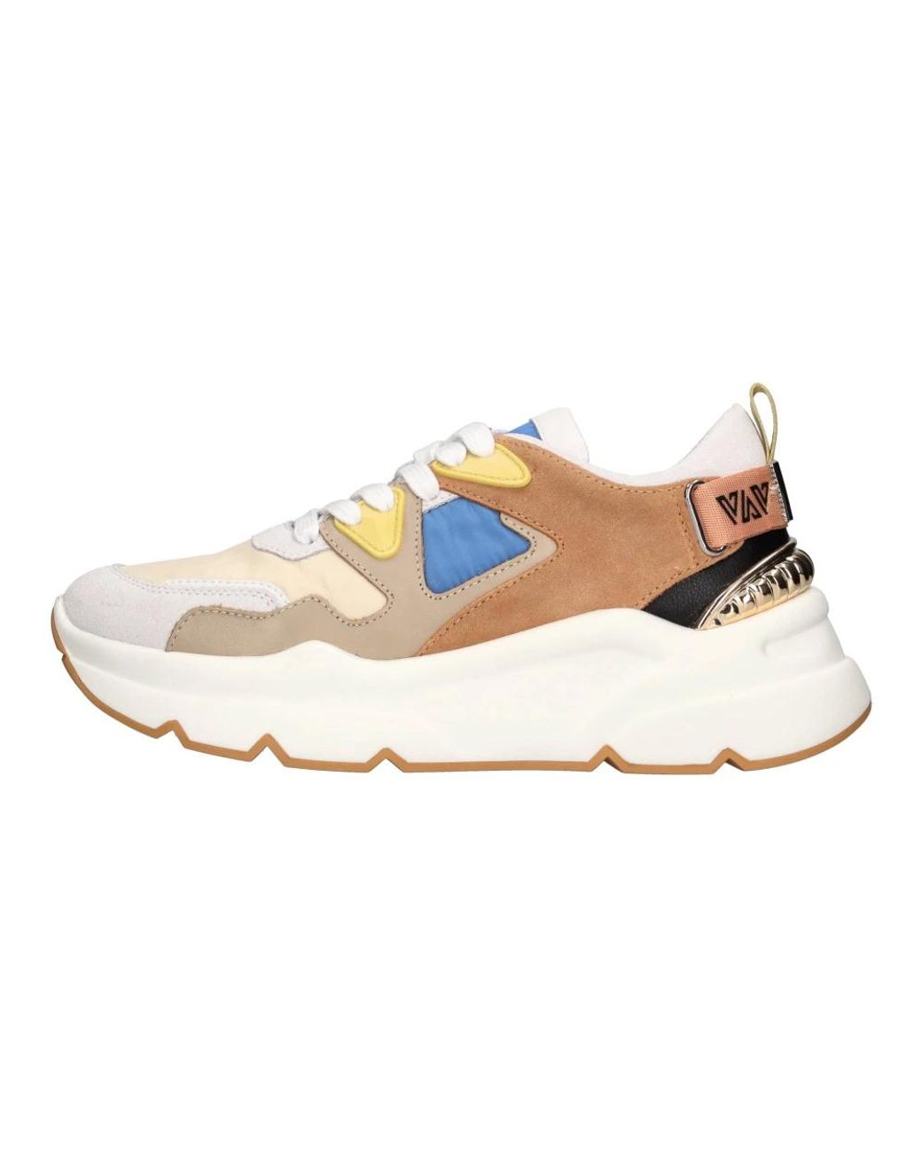 Emanuélle Vee Schoenen ,Veelkleurig ,Leer Sneakers Multi Colour in het White