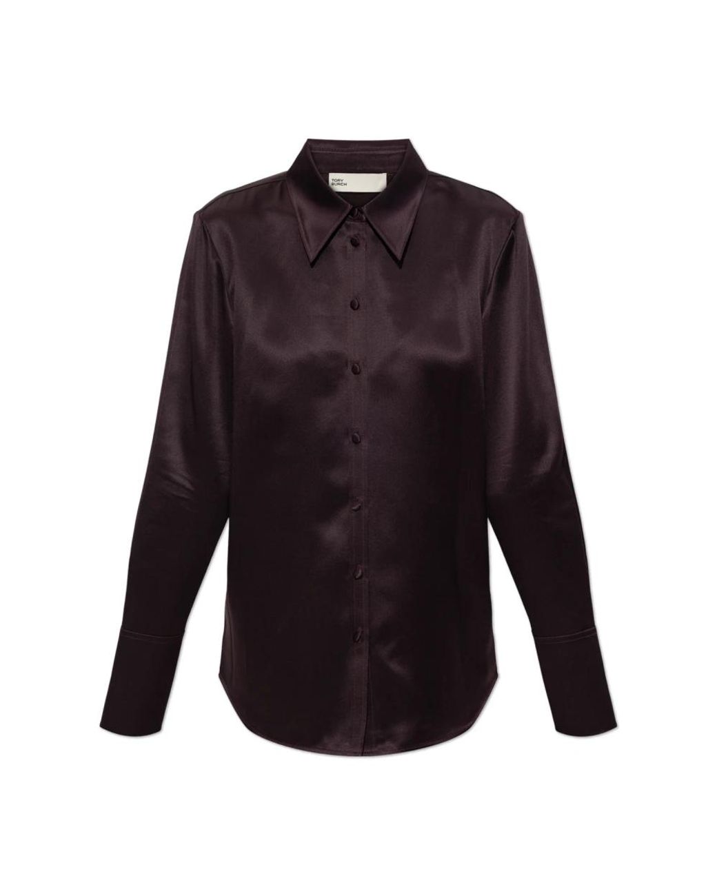 Tory Burch Overhemden ,Paars ,Leer Silk Shirt in het Blue