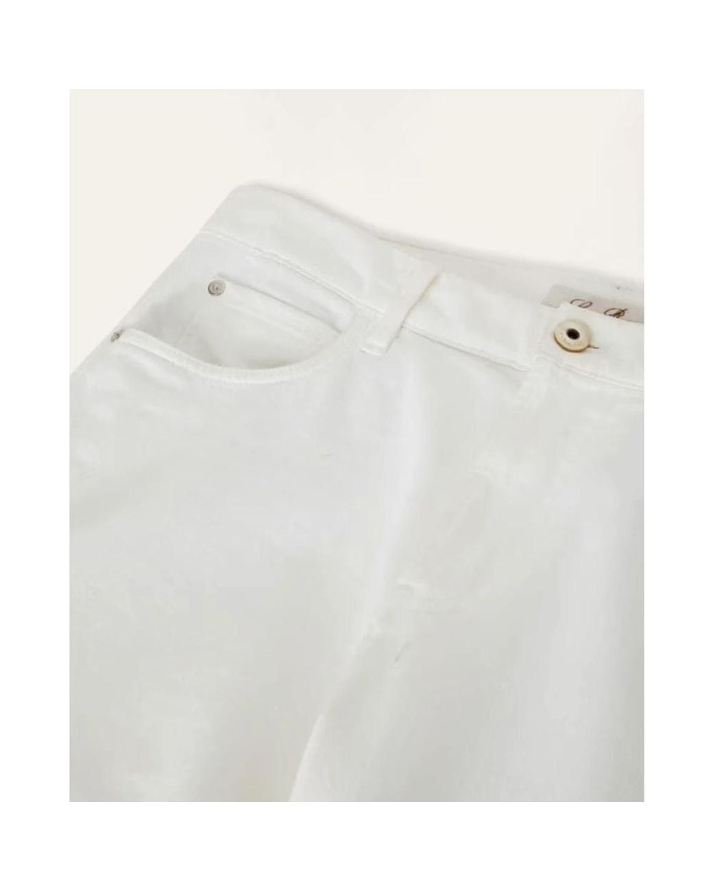 Loro Piana White Straight Trousers for men