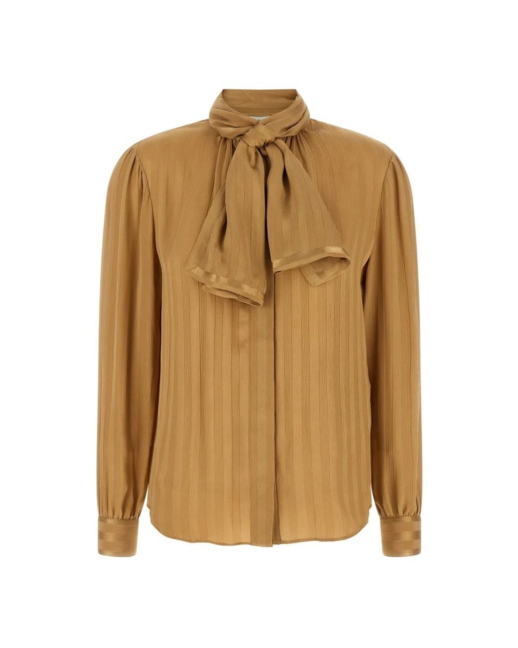 Saint Laurent Brown Blouses