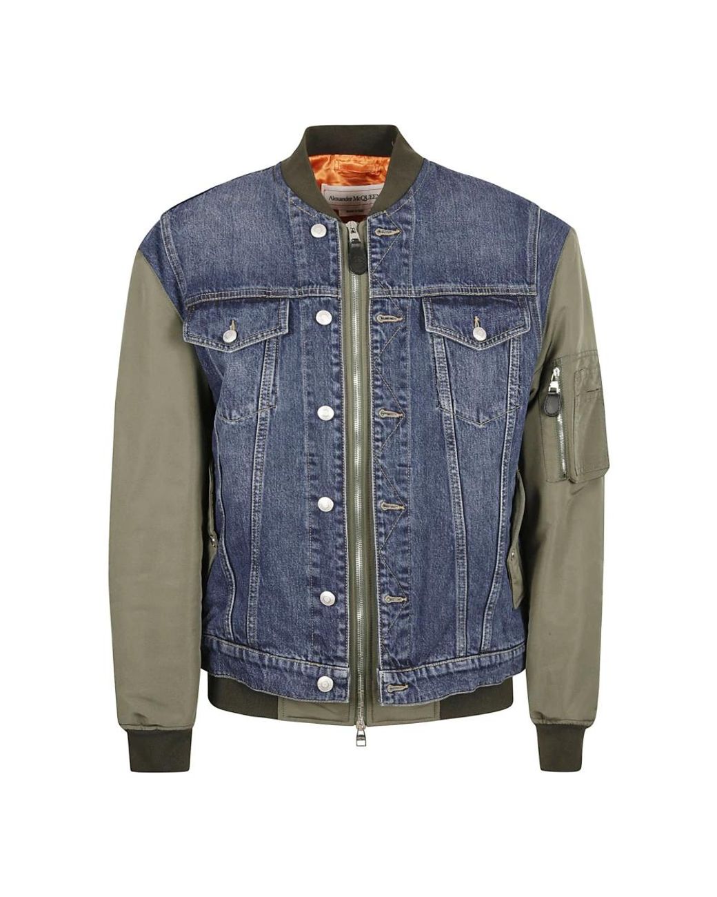 McQueen Blue Bomber Jackets for men