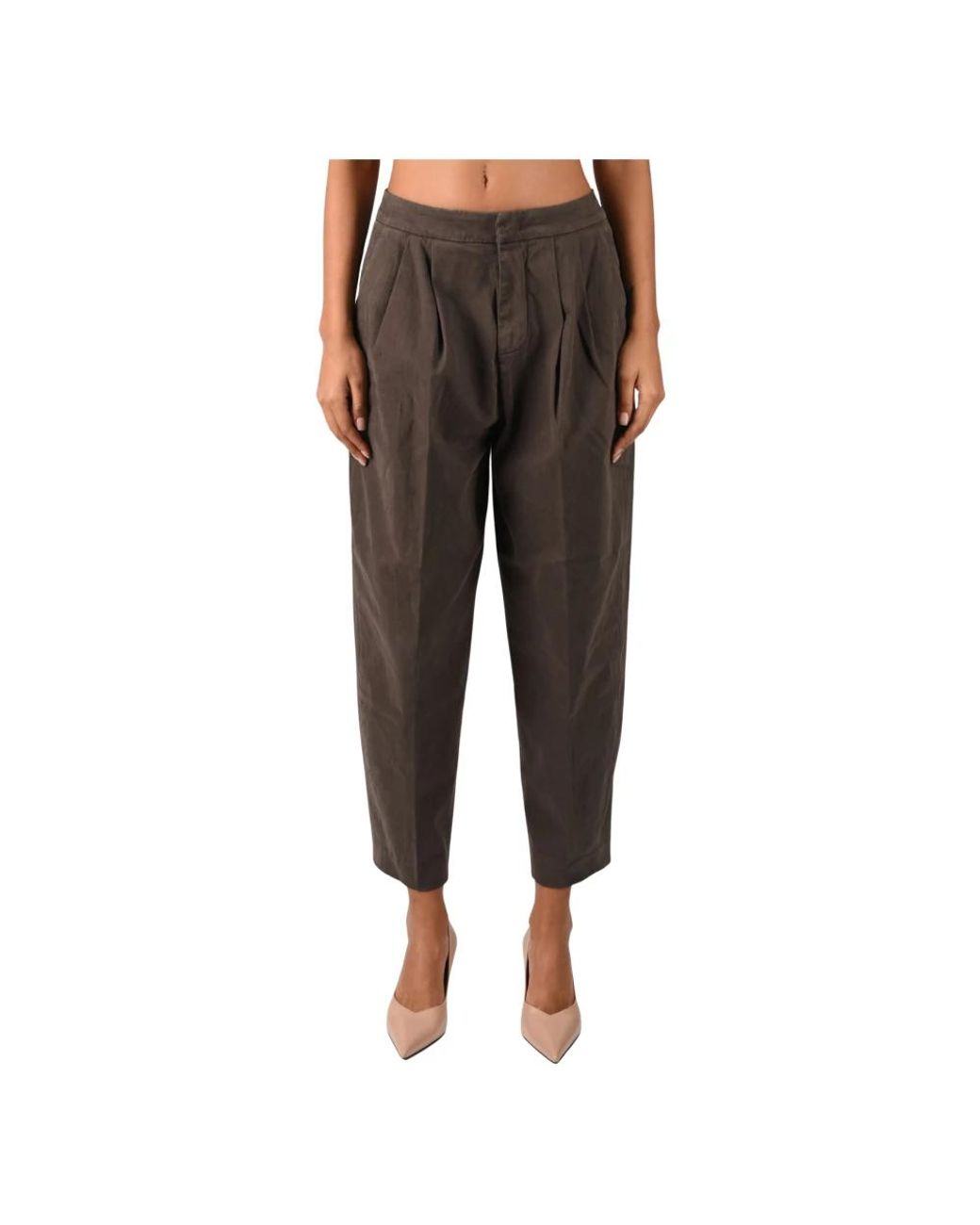 Dondup Gray Cropped Trousers