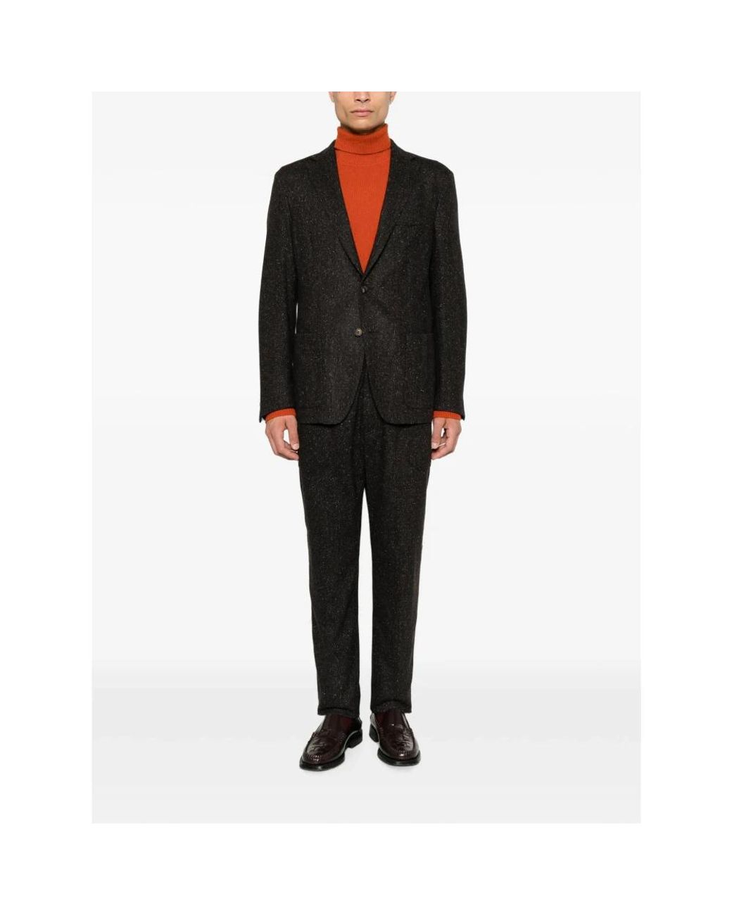 Eleventy Black Suit Trousers for men