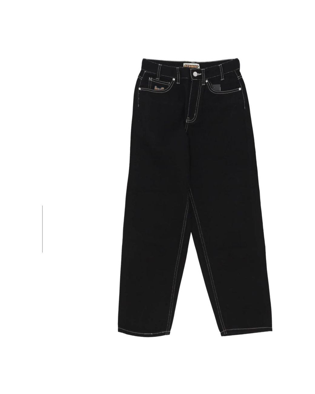 Huf Black Loose Fit Jeans for men