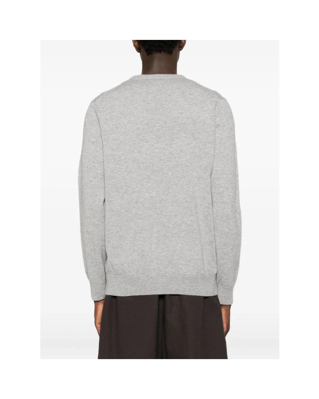 Mc2 Saint Barth Gray Round-Neck Knitwear for men