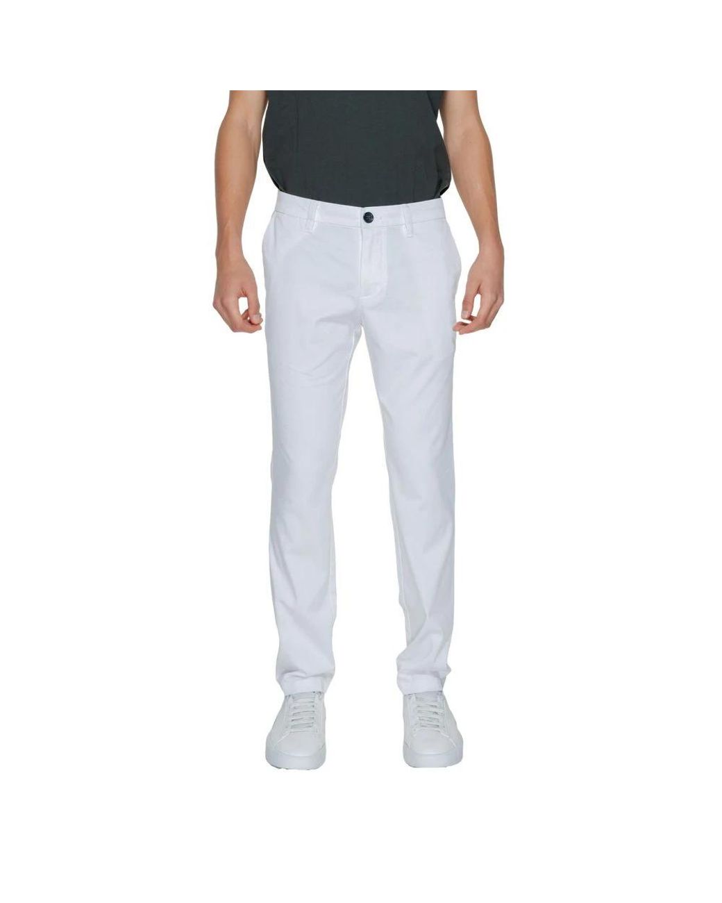 ARMANI EXCHANGE Blue Slim-Fit Trousers for men