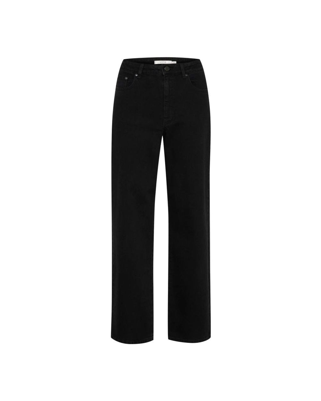 Straight Jeans Gestuz de color Black