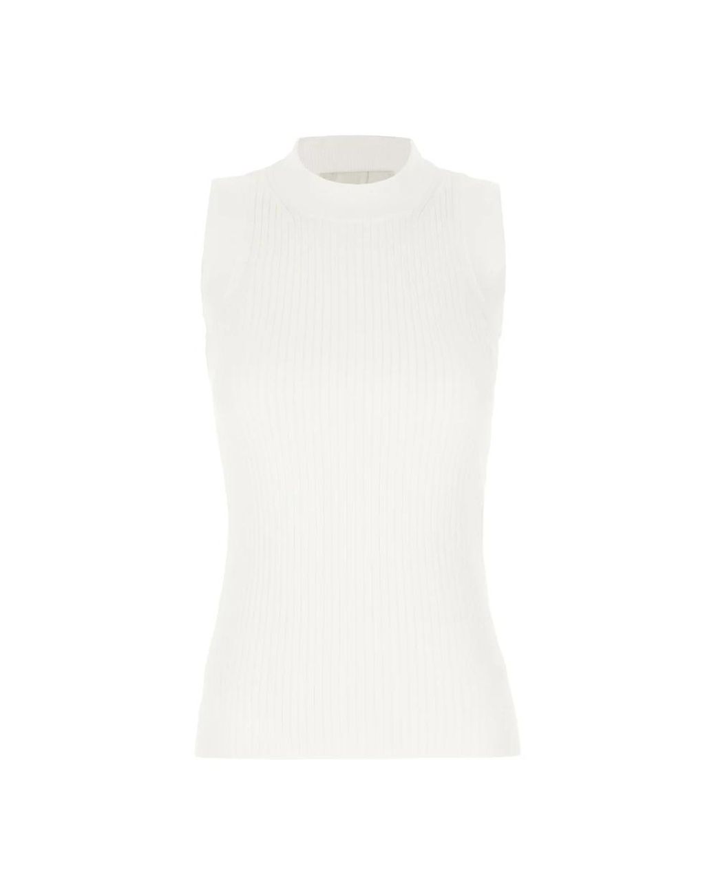Sportmax White Sleeveless Tops