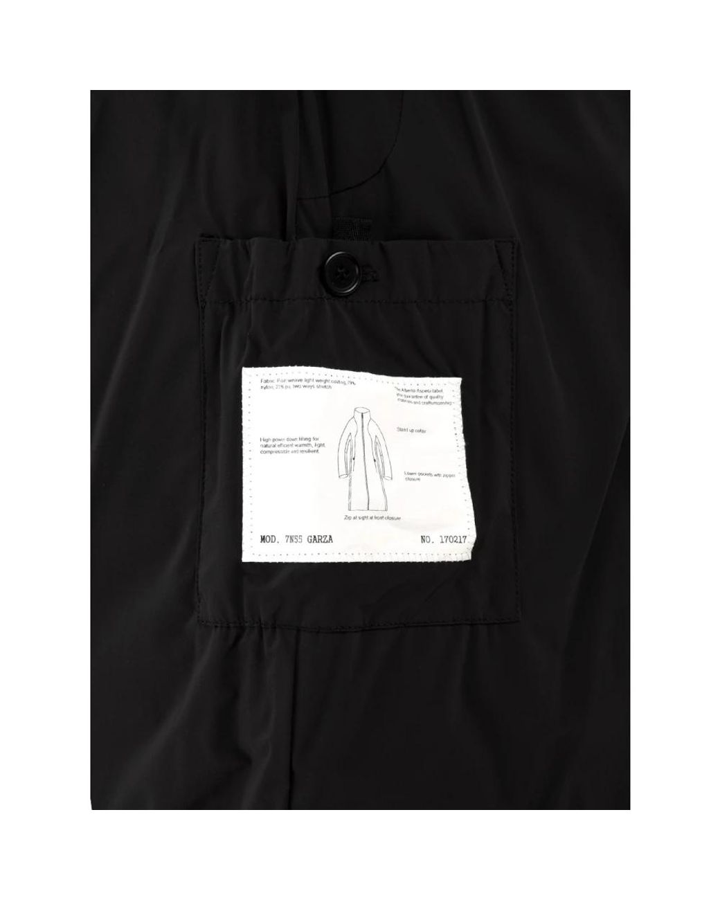 Aspesi Jassen ,Zwart ,Wol Elegante Zwarte Jas Model I7N in het Black