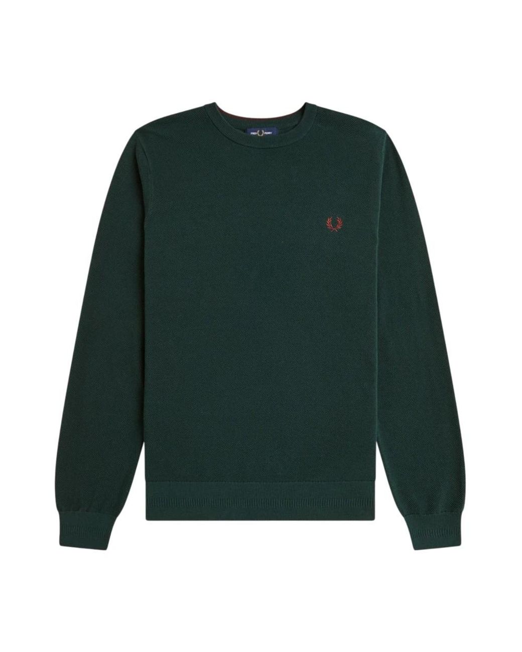 Fred Perry Green Round-Neck Knitwear for men