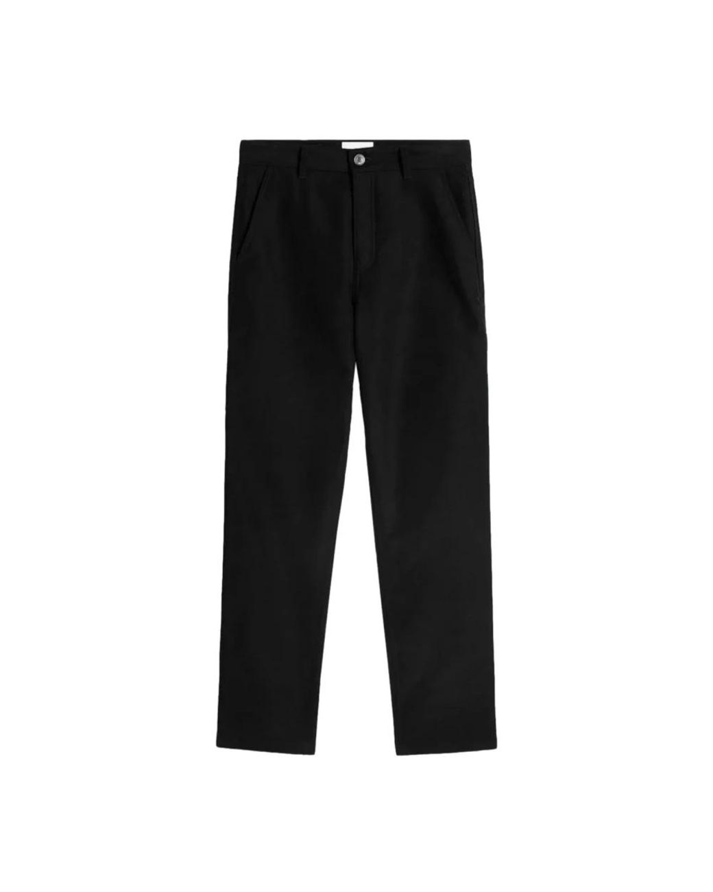 AMI Black Straight Trousers for men