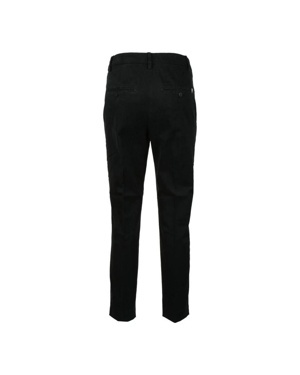 Dondup Black Slim-Fit Trousers