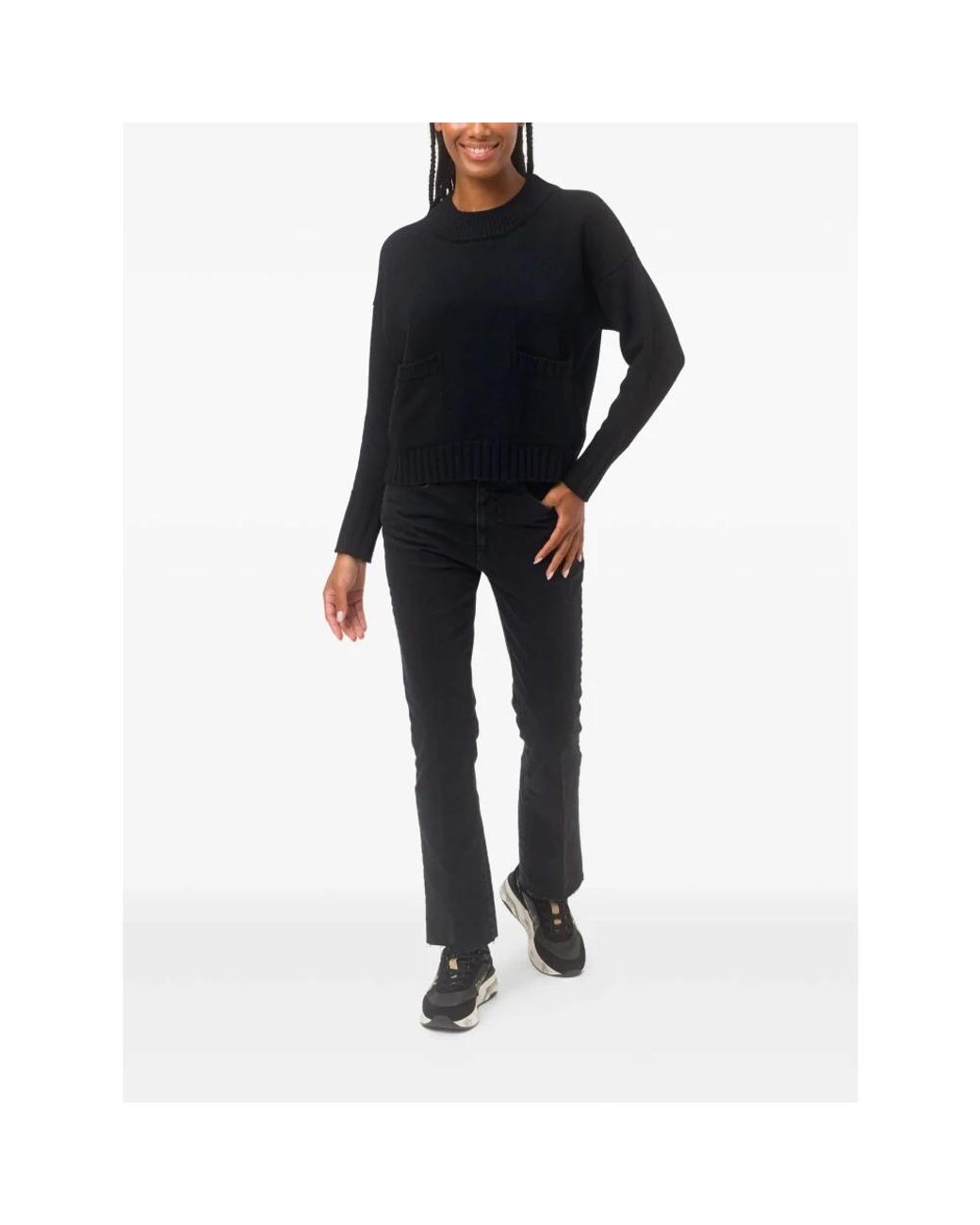 Alpha Industries Black Round-Neck Knitwear