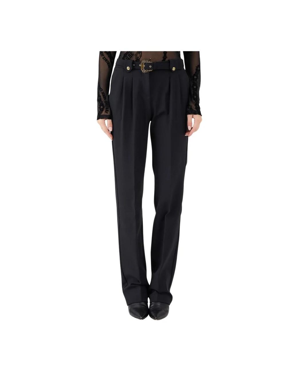 Versace Jeans Couture Black Straight Trousers