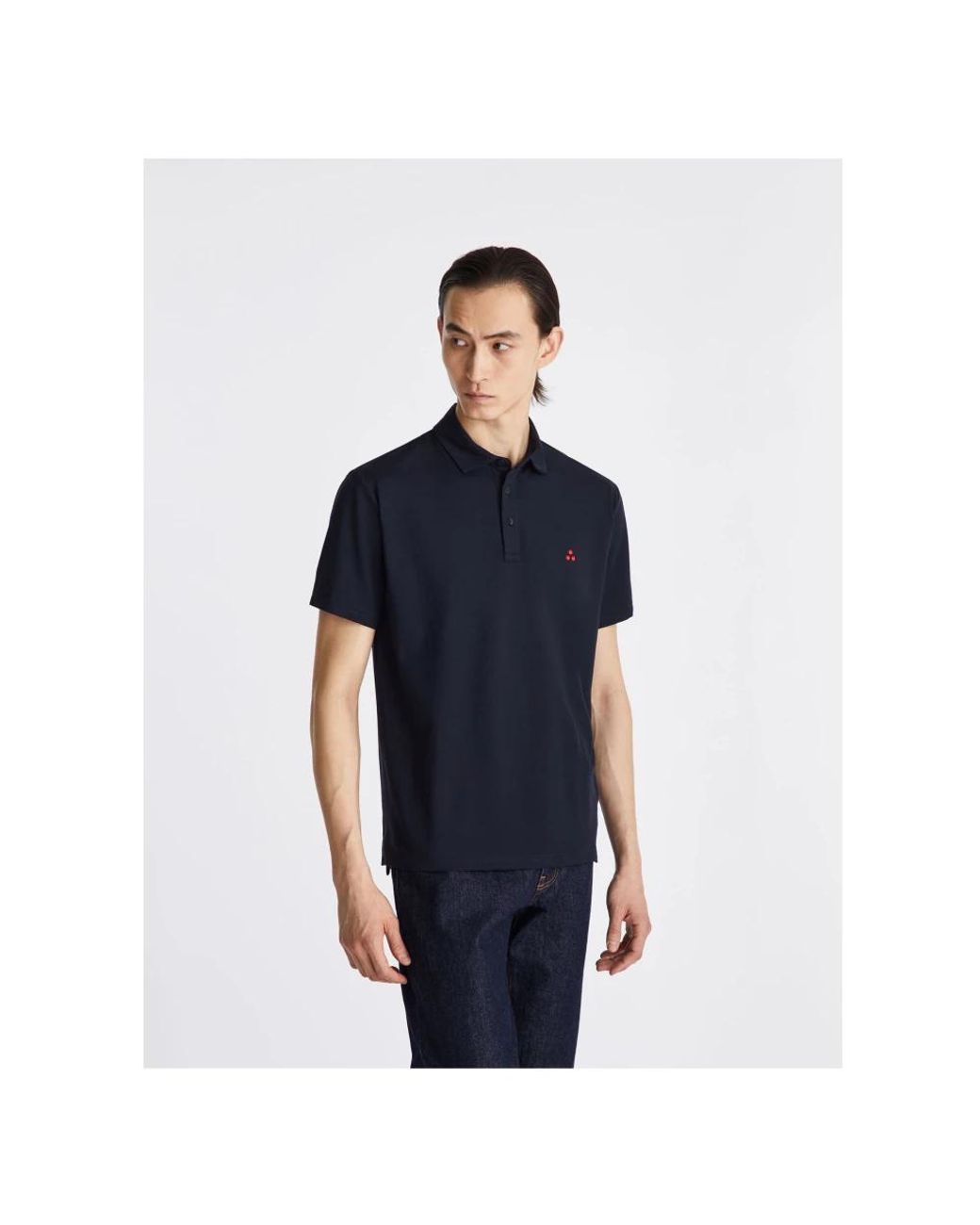 Peuterey Tops ,Blauw ,Katoen Mezzola 02 Polo in het Blue voor heren