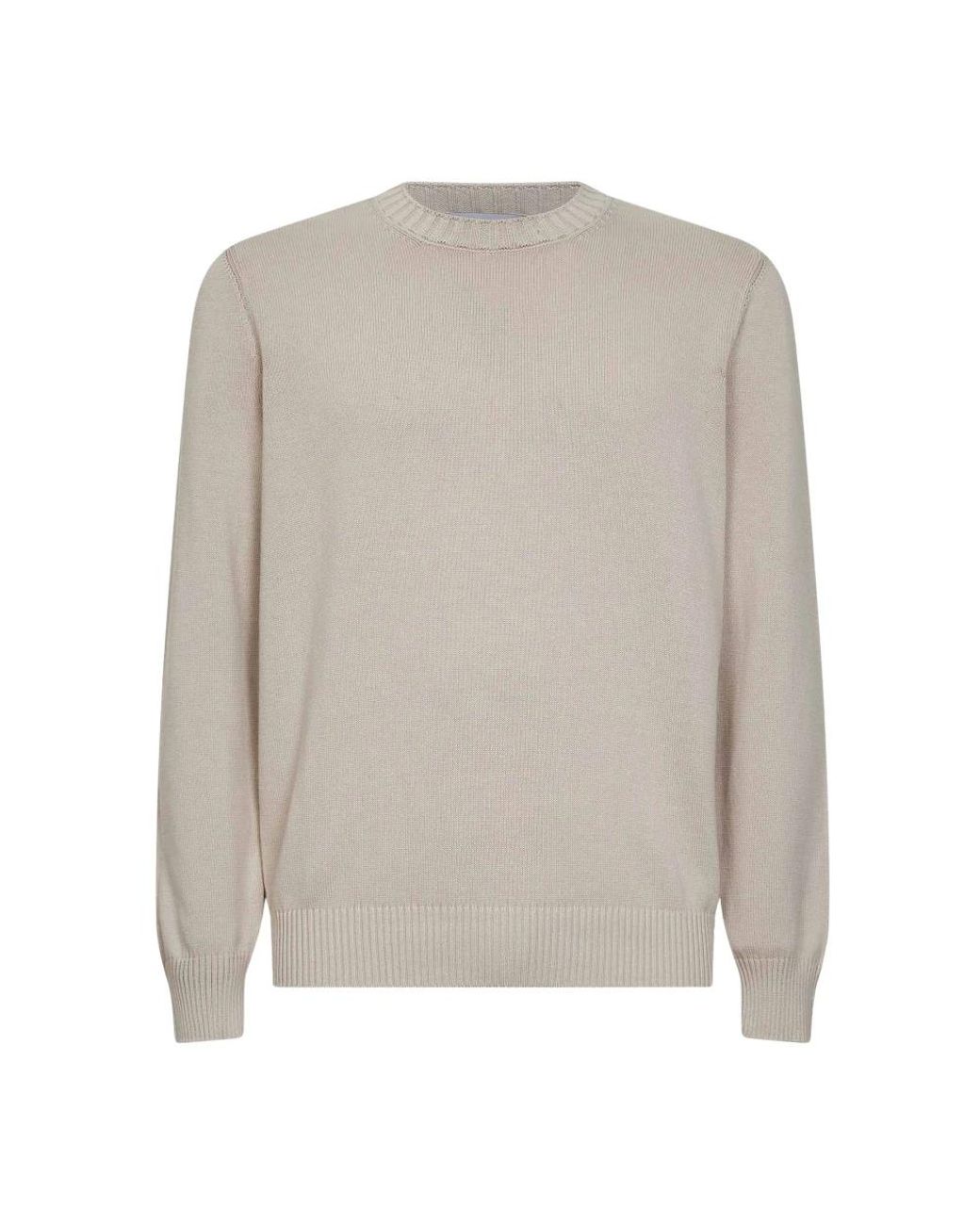 D4.0 Gray Round-Neck Knitwear for men