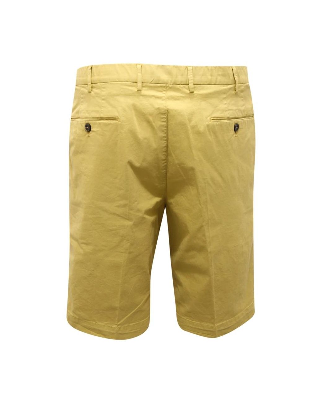 PT01 Yellow Casual Shorts for men