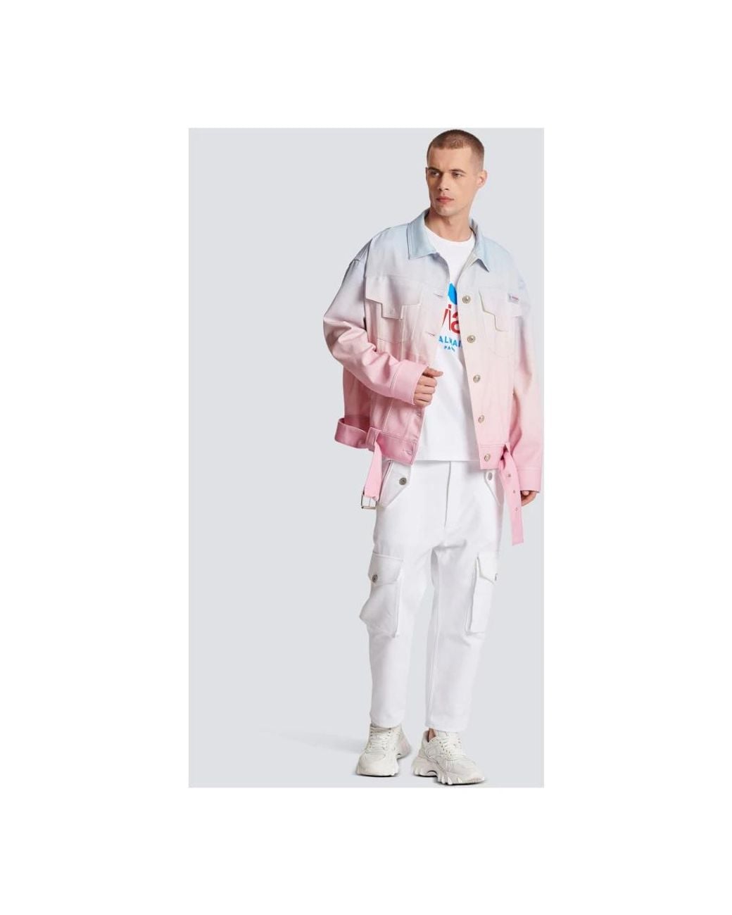 Light Jackets Balmain de hombre de color Pink