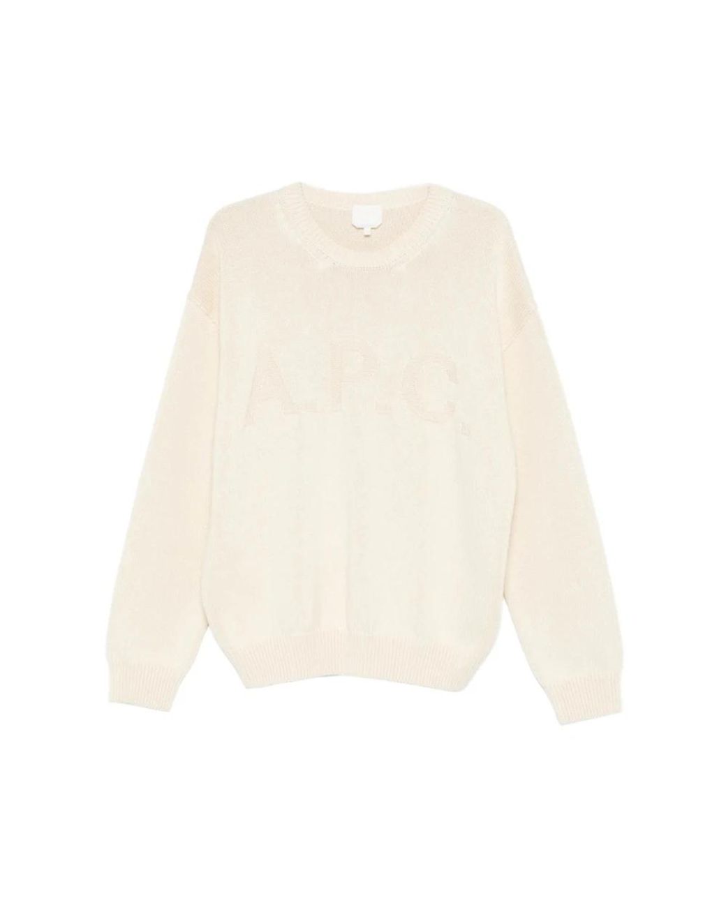 A.P.C. White Round-Neck Knitwear for men