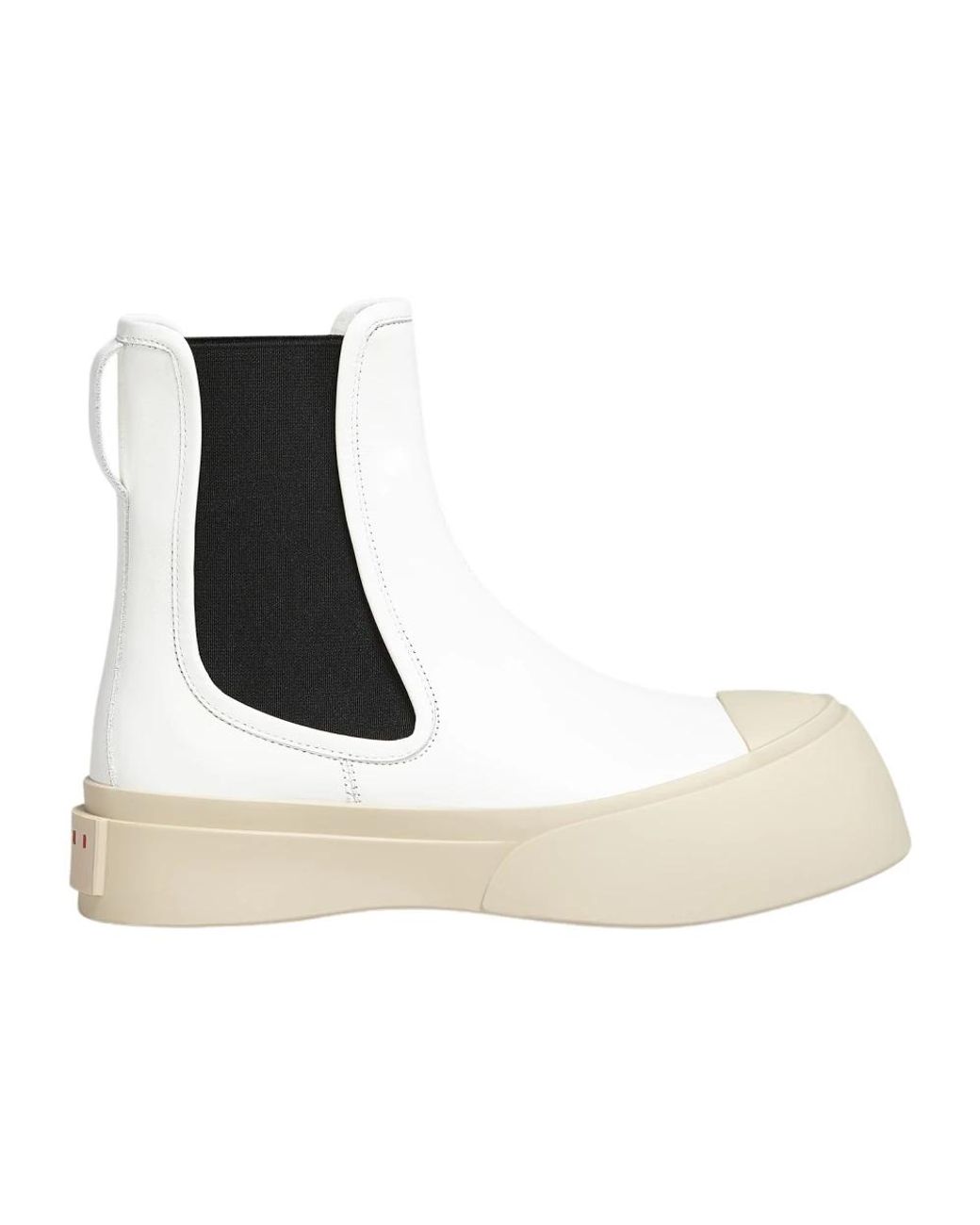 Marni White Chelsea Boots