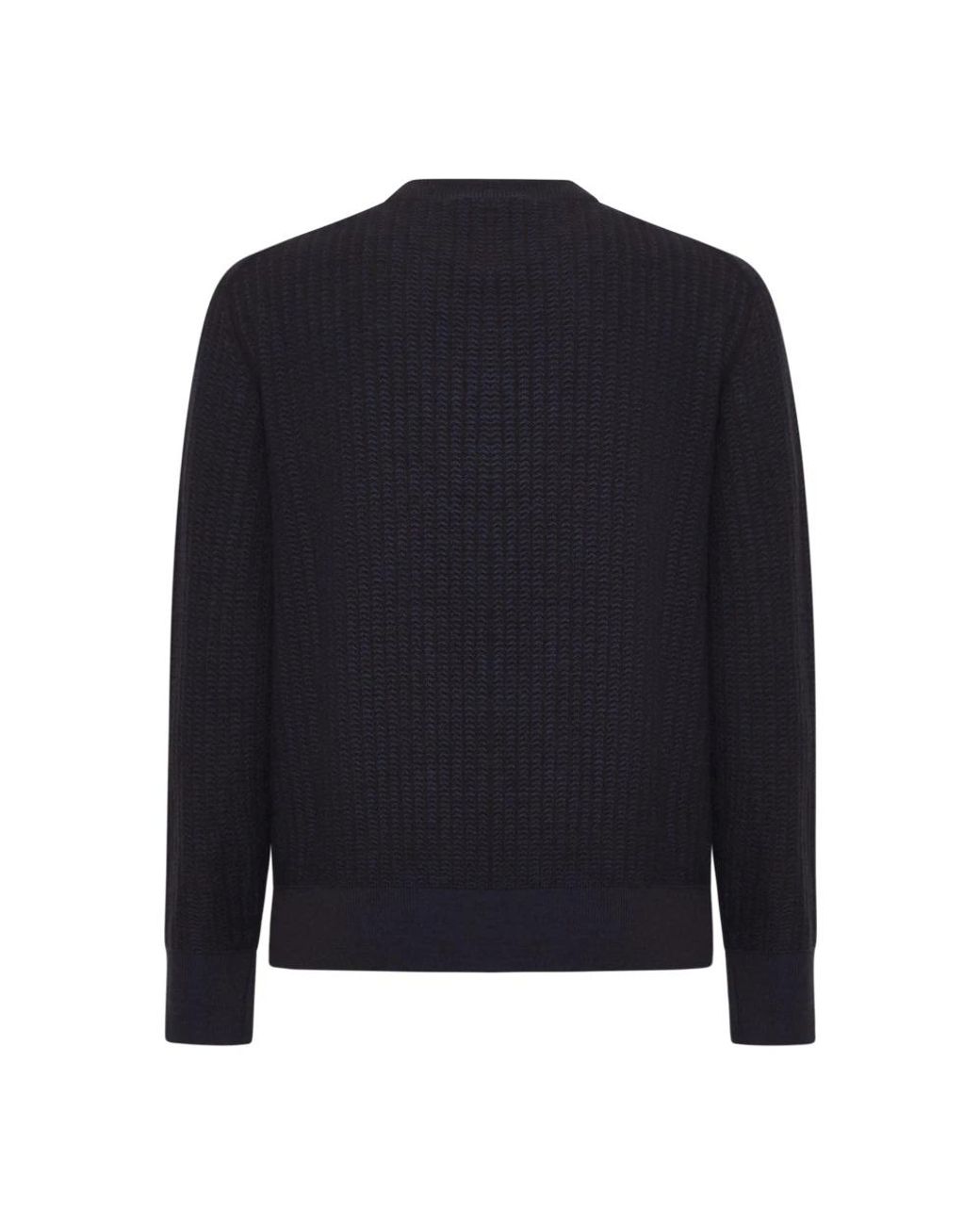 D4.0 Blue Round-Neck Knitwear for men