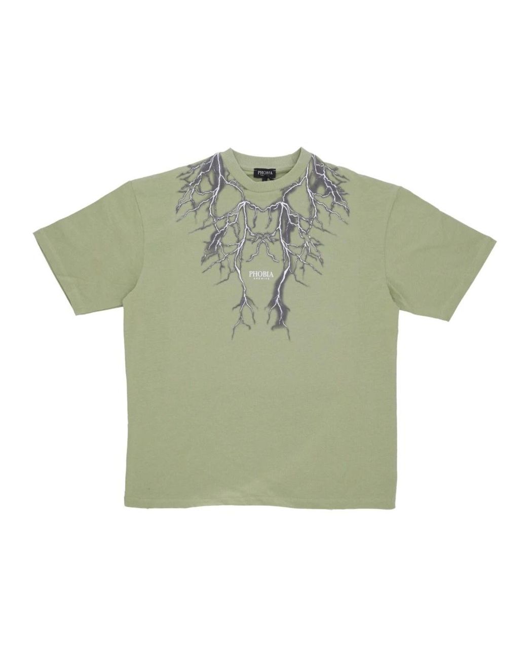 PHOBIA ARCHIVE Lightning Print Tee in het Green voor heren