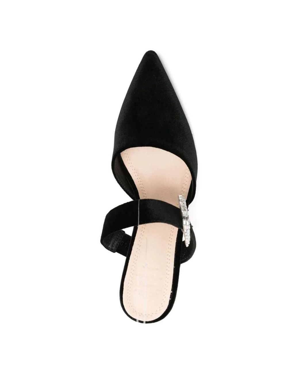 Twentyfourhaitch Black Heeled Mules