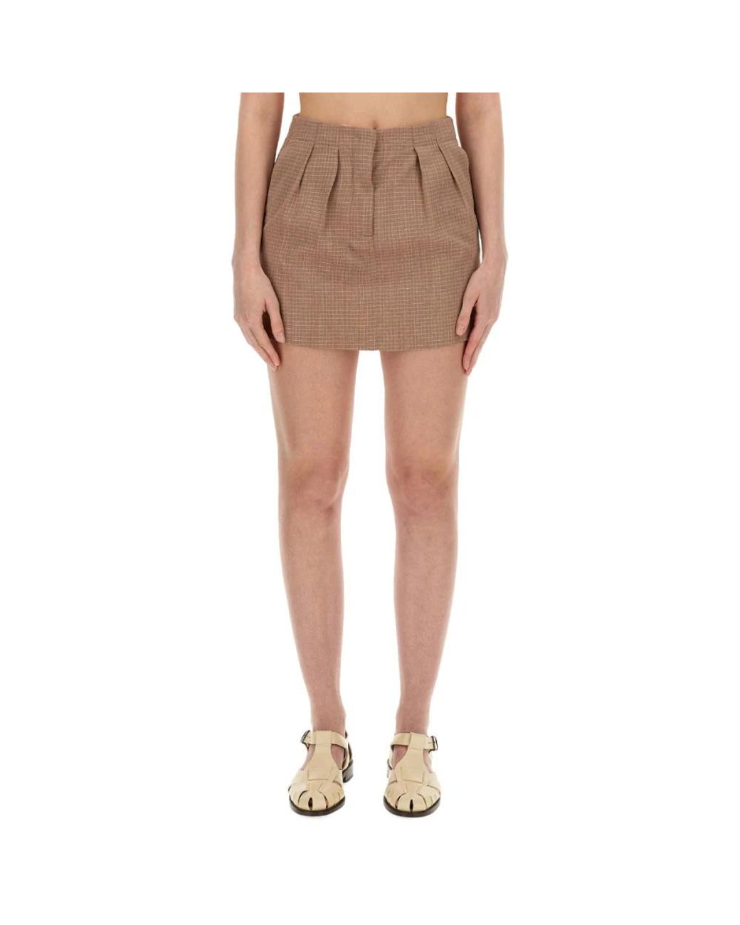 Alysi Brown Short Skirts
