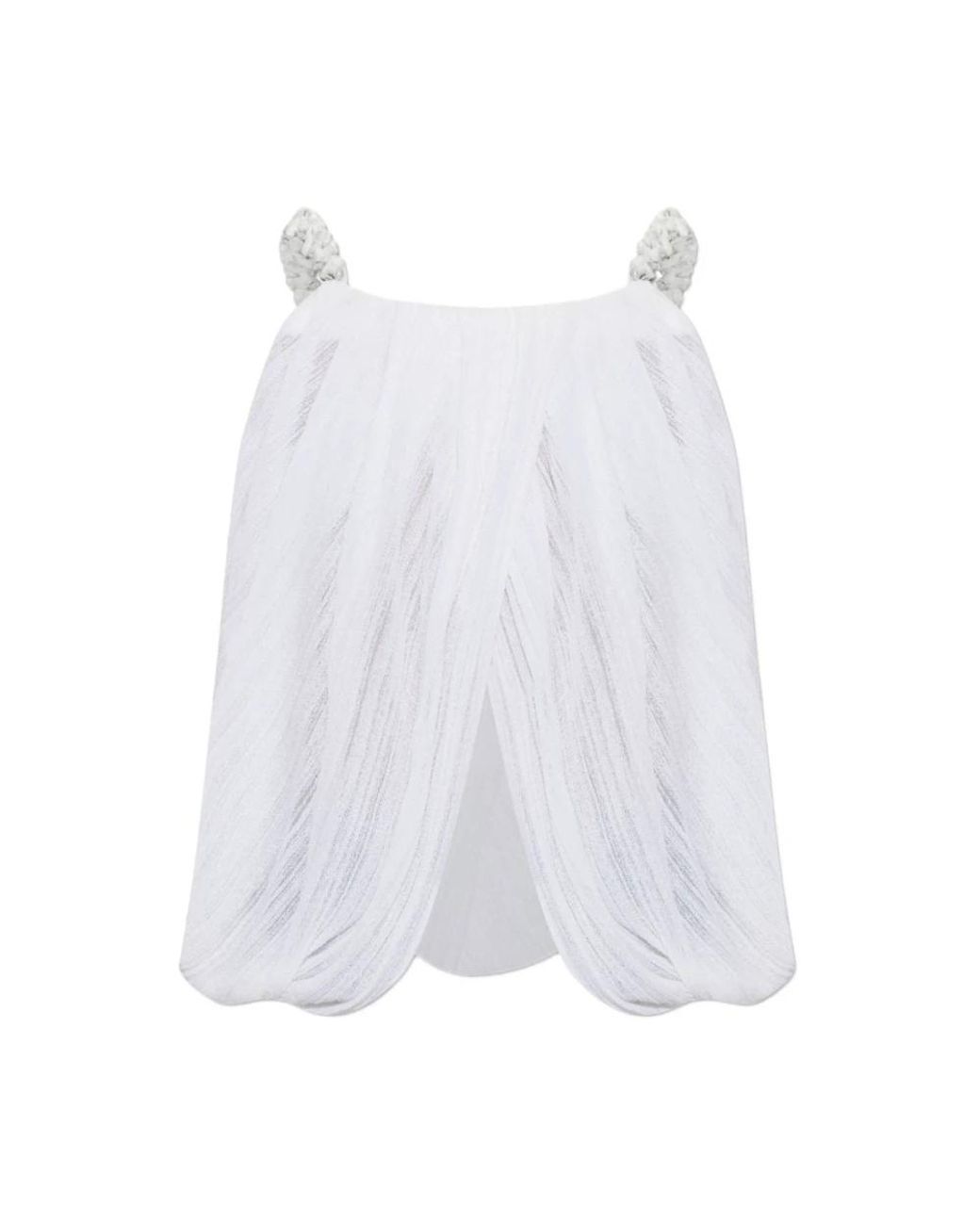 Balmain Tops ,Wit ,Bead-Embellished Blouse in het White