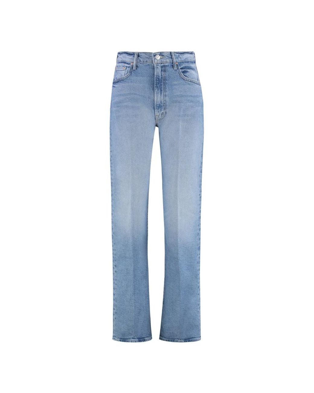 Mother Blue Straight Fit Jeans