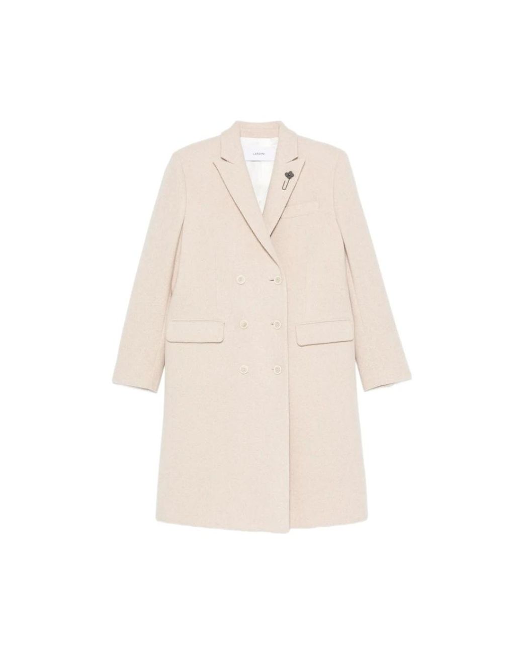 Lardini Natural Double-Breasted Coats
