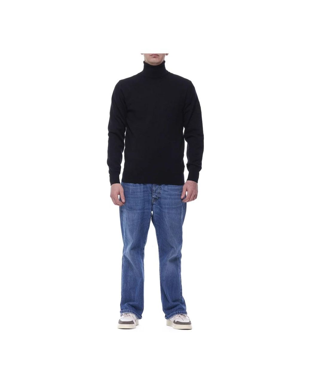 OUTHERE Truien & Vesten ,Zwart ,Leer Pyrus Turtleneck Sweater in het Black voor heren