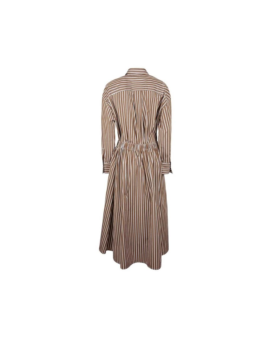 Brunello Cucinelli Brown Shirt Dresses