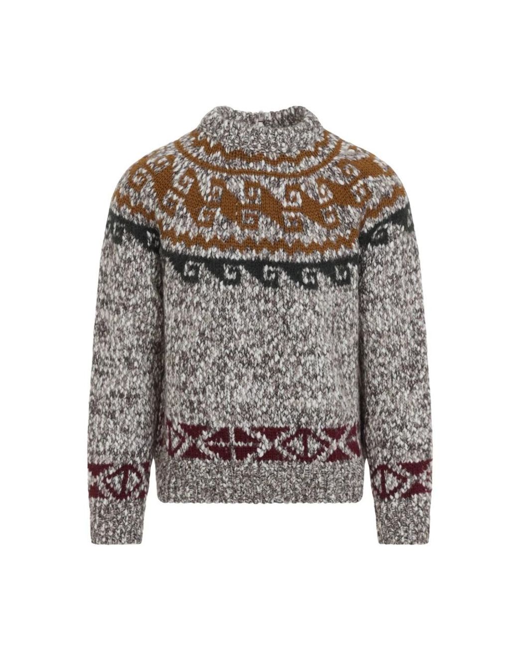Moncler Gray Round-Neck Knitwear for men