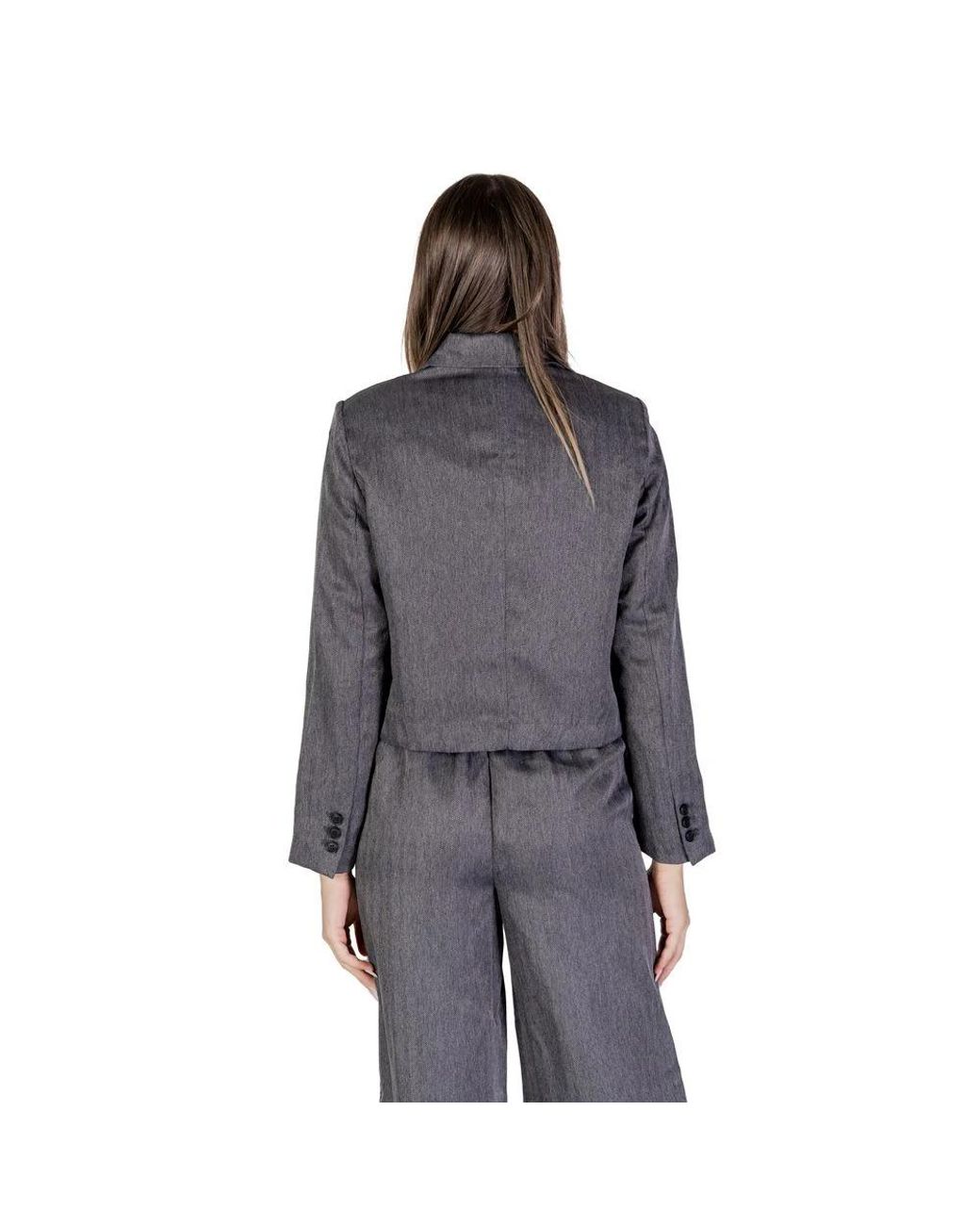 Jacqueline De Yong Gray Light Jackets