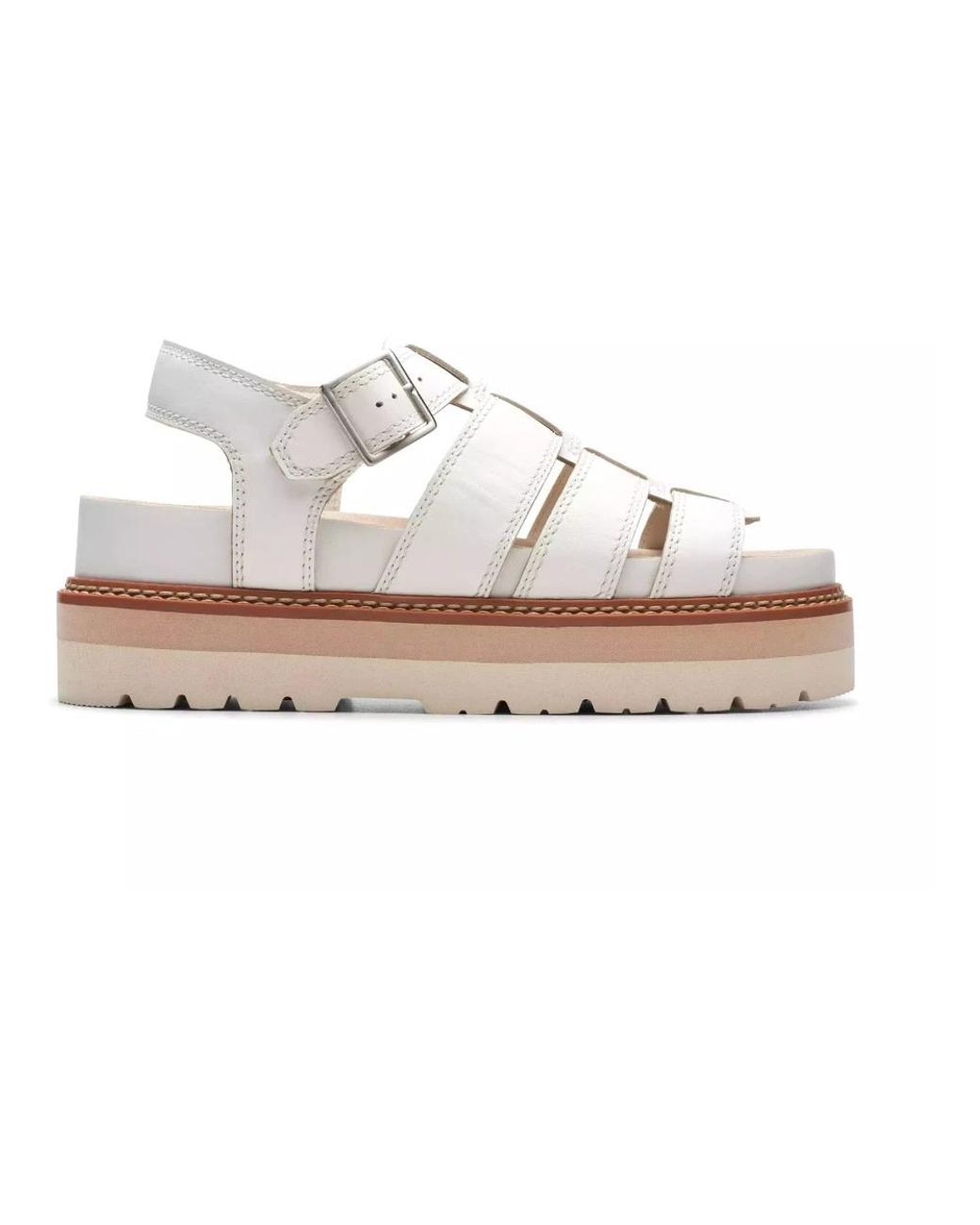 Flat Sandals Clarks de color White