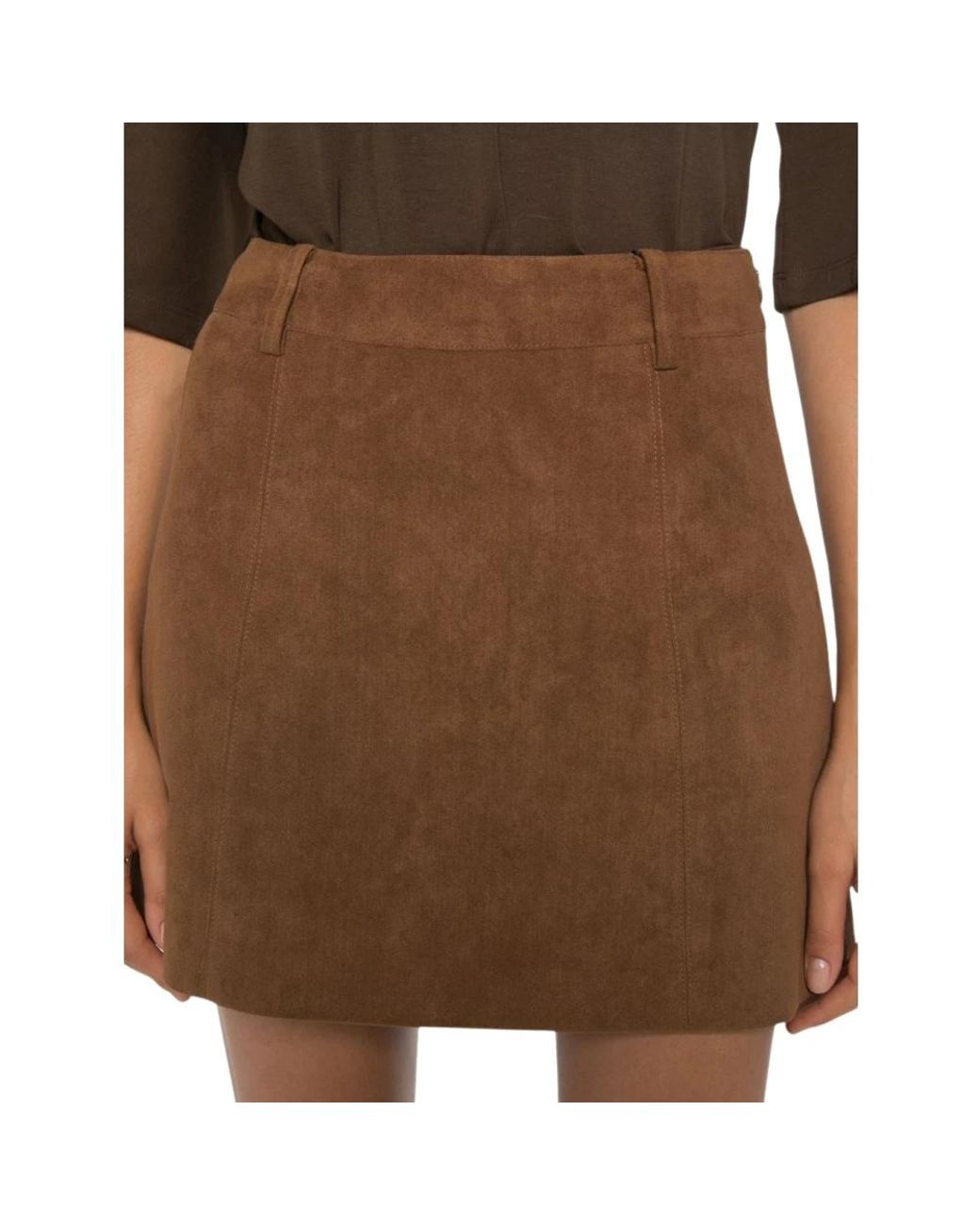 DUNST Brown Short Skirts