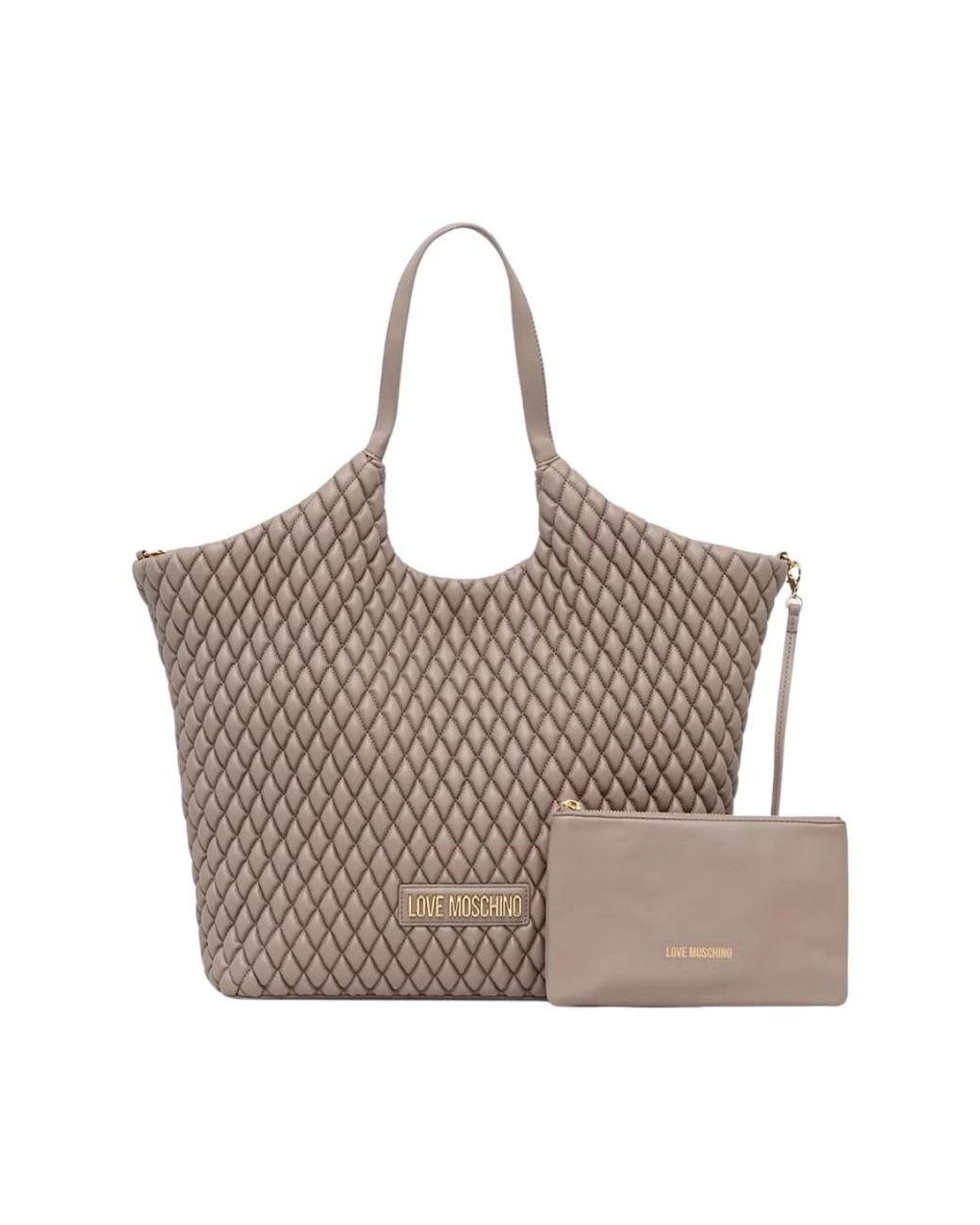 Love Moschino Gray Shopping Bags