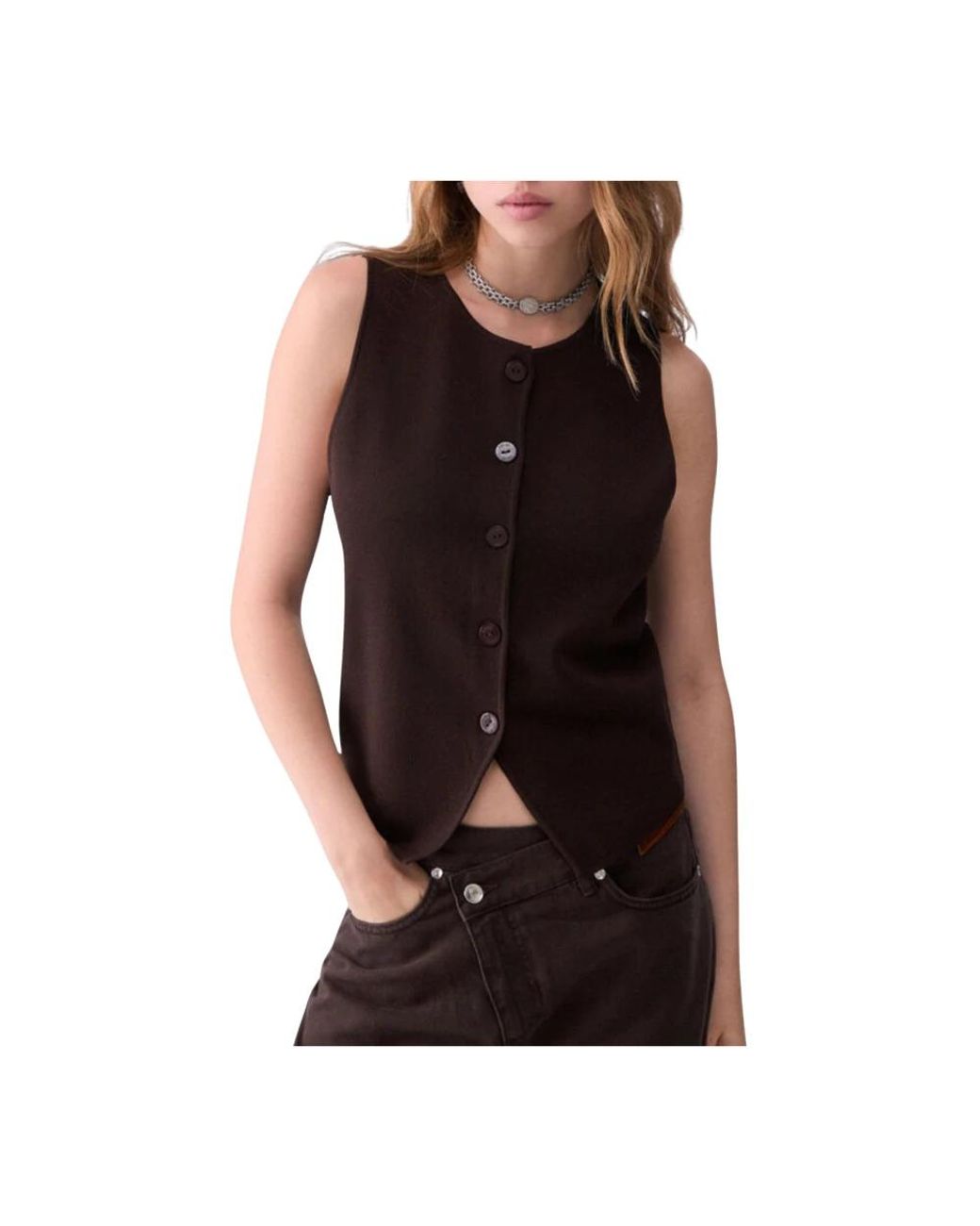 Liu Jo Black Waistcoats