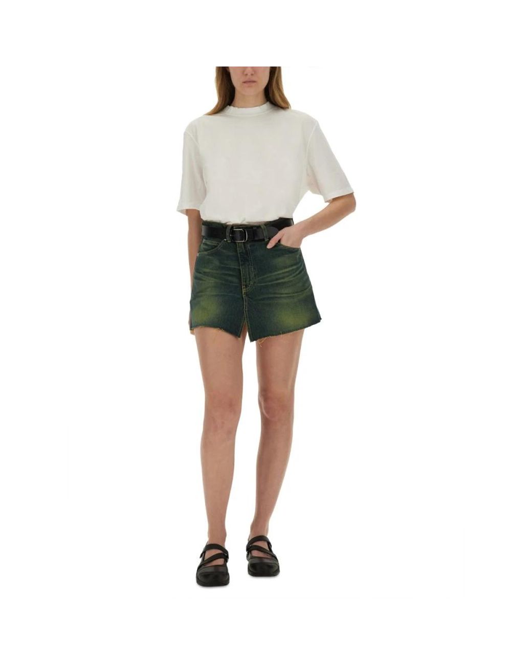 Our Legacy Green Denim Skirts
