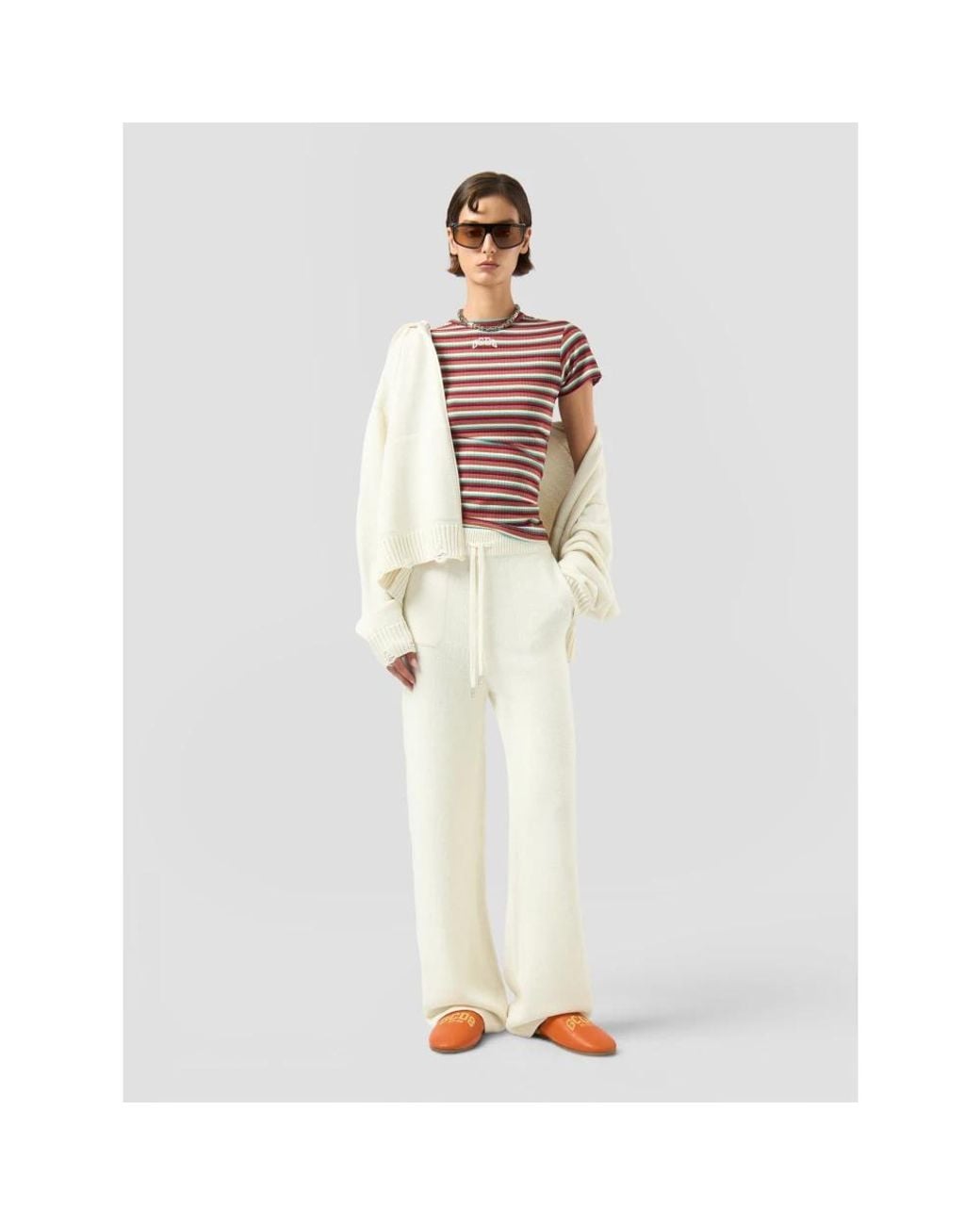 Gcds Natural Wide Trousers