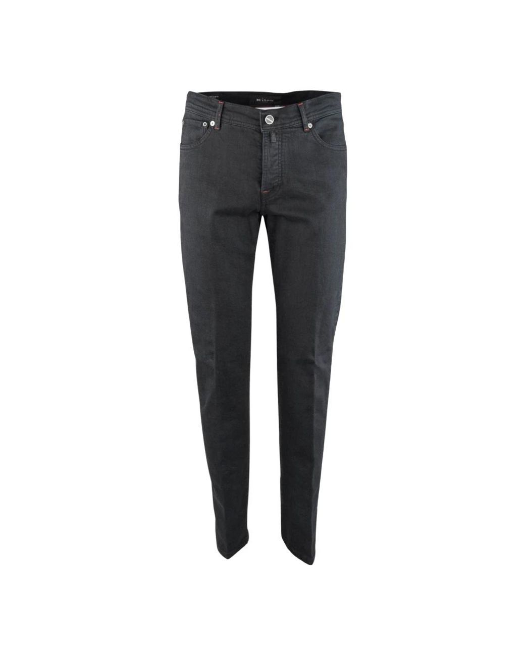 Kiton Jeans Classic Solid 100% Handmade in het Gray voor heren