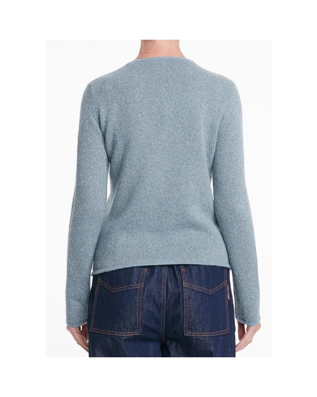 ALESSIA SANTI Blue V-Neck Knitwear