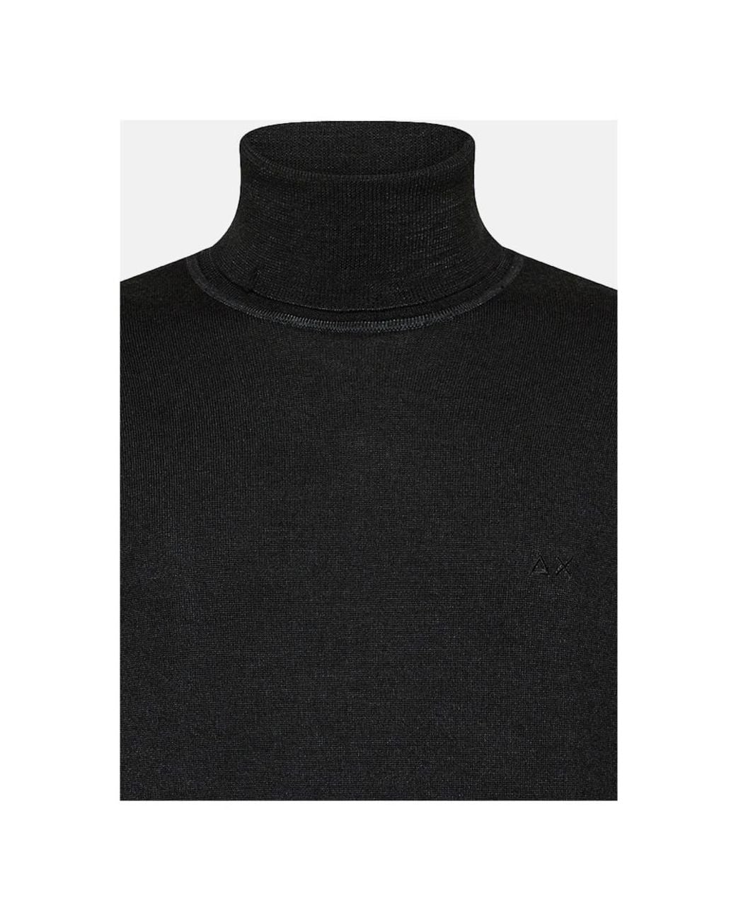 Sun 68 Black Turtlenecks for men
