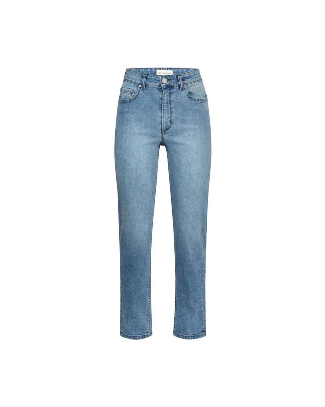 Sofie Schnoor Jeans ,Blauw ,Leer Slim-Fit Jeans in het Blue